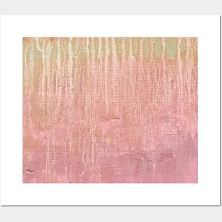 Green Pink Abstract Art Posters and Art